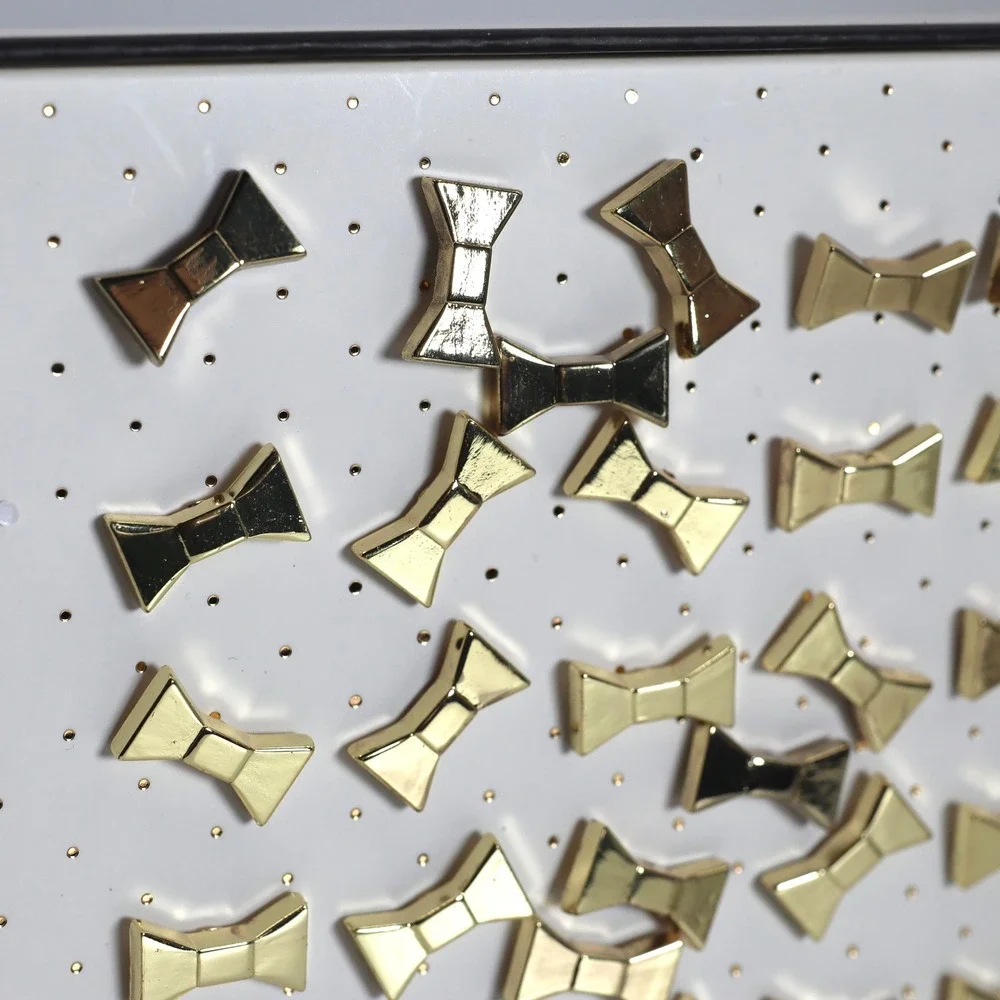 Kate Spade Bow Push Pins Gold Metallic Decorative Stationery Office Open Box New
